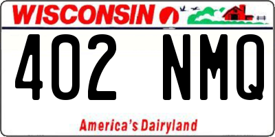 WI license plate 402NMQ
