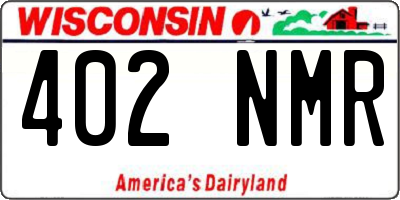 WI license plate 402NMR