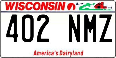 WI license plate 402NMZ
