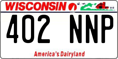 WI license plate 402NNP