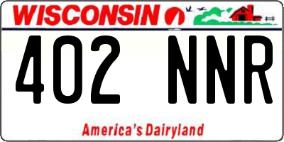 WI license plate 402NNR