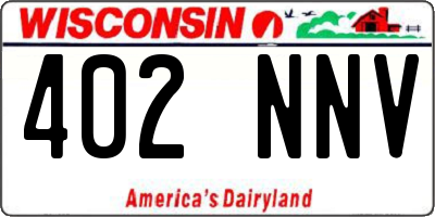 WI license plate 402NNV