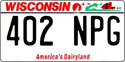 WI license plate 402NPG