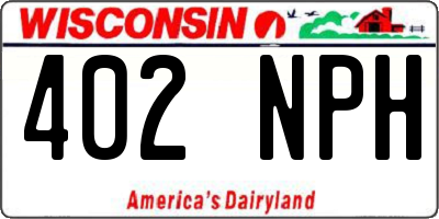 WI license plate 402NPH