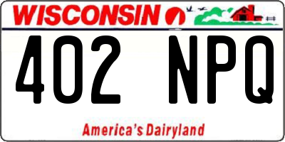 WI license plate 402NPQ