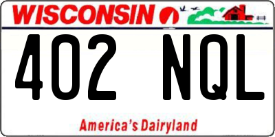 WI license plate 402NQL