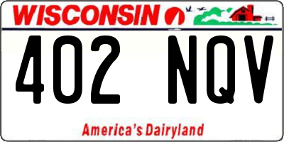 WI license plate 402NQV