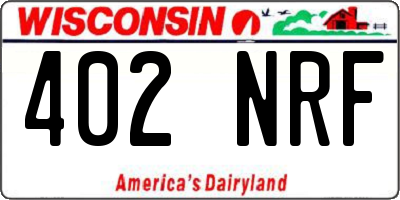 WI license plate 402NRF