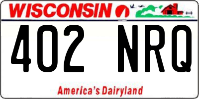 WI license plate 402NRQ