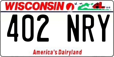 WI license plate 402NRY