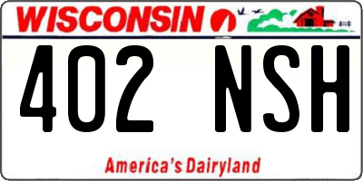 WI license plate 402NSH