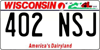 WI license plate 402NSJ