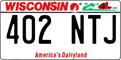 WI license plate 402NTJ
