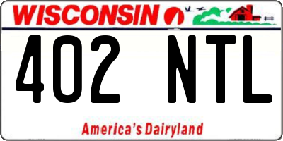 WI license plate 402NTL