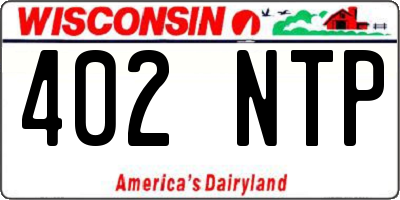 WI license plate 402NTP