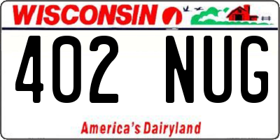 WI license plate 402NUG