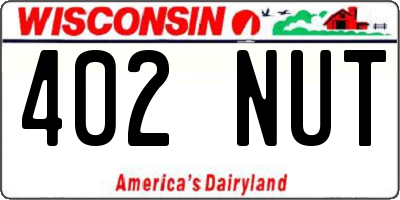 WI license plate 402NUT