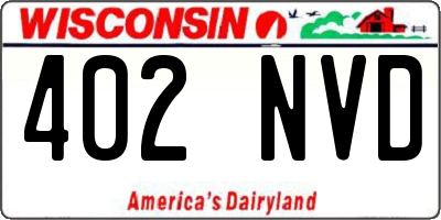 WI license plate 402NVD