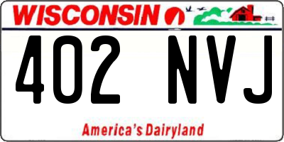 WI license plate 402NVJ
