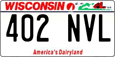 WI license plate 402NVL