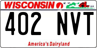 WI license plate 402NVT