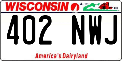 WI license plate 402NWJ