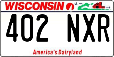 WI license plate 402NXR