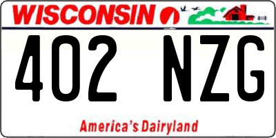 WI license plate 402NZG