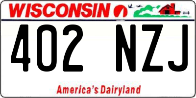 WI license plate 402NZJ