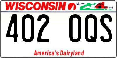 WI license plate 402OQS
