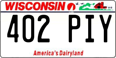 WI license plate 402PIY
