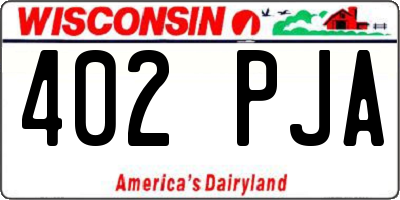 WI license plate 402PJA
