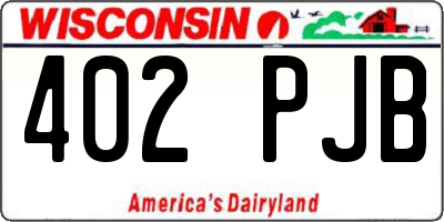 WI license plate 402PJB