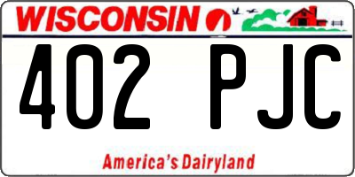 WI license plate 402PJC