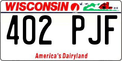 WI license plate 402PJF