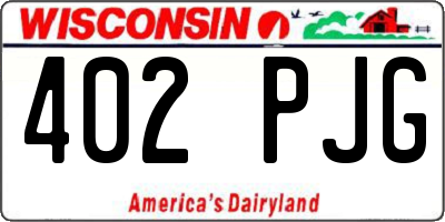 WI license plate 402PJG