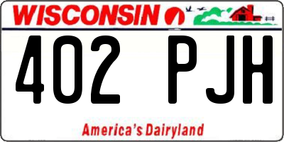 WI license plate 402PJH