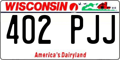 WI license plate 402PJJ