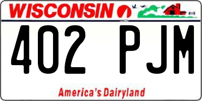 WI license plate 402PJM
