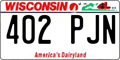 WI license plate 402PJN