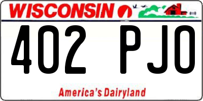 WI license plate 402PJO