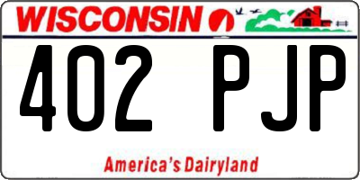 WI license plate 402PJP