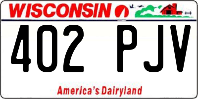 WI license plate 402PJV