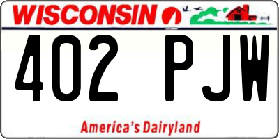WI license plate 402PJW