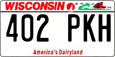WI license plate 402PKH