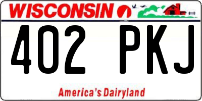 WI license plate 402PKJ