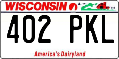WI license plate 402PKL
