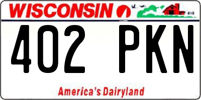 WI license plate 402PKN
