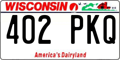 WI license plate 402PKQ