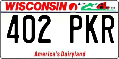 WI license plate 402PKR